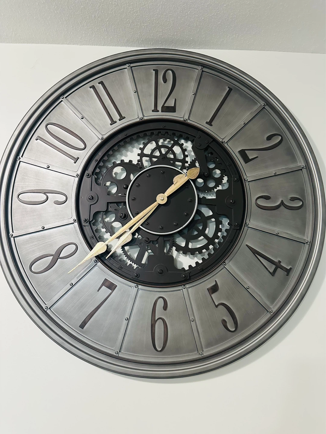 Large Industrial Style Wall Clock - photo 2