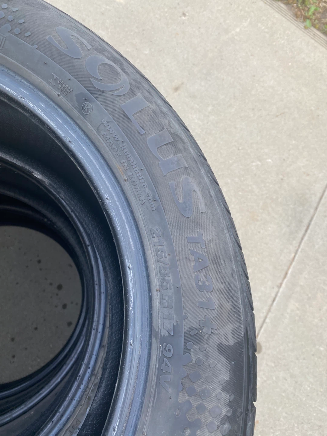 Set of 4 Kumho Solus TA31 Tires 215/55R17 94V - photo 4