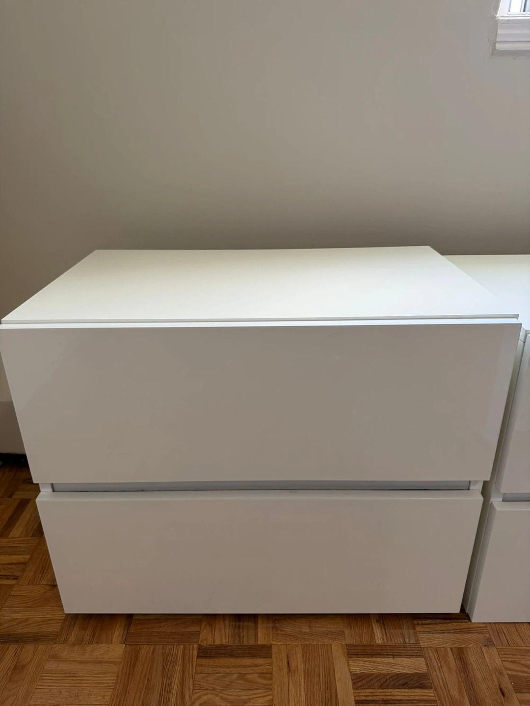 2 Night stand / Dressers 2 Drawers WOOD MADE IN ITALY