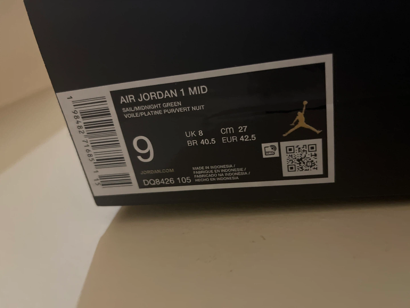 Air Jordan 1 Mid SE Sail/Midnight Green Size 9 - photo 5