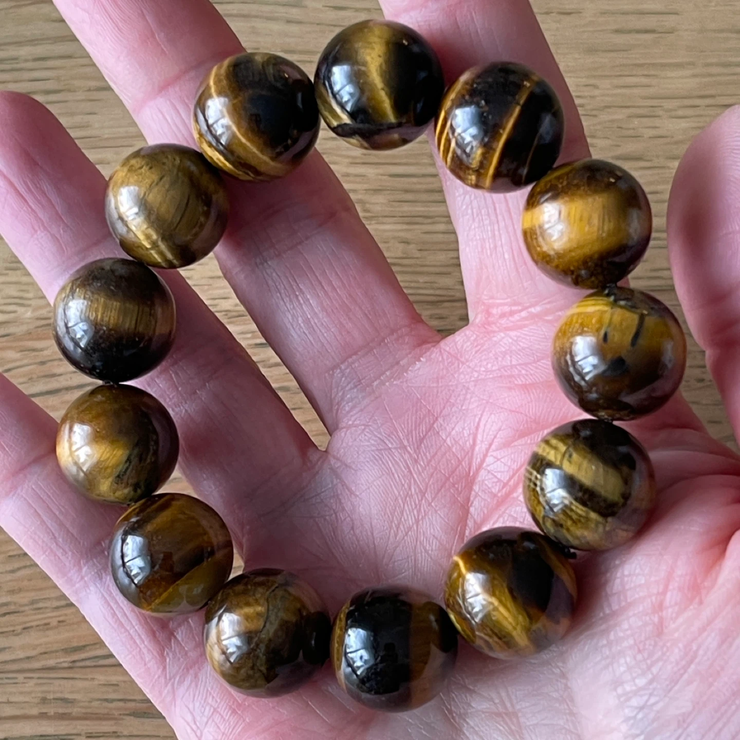 Yellow Tiger’s Eye bracelet (16mm bead) - photo 4