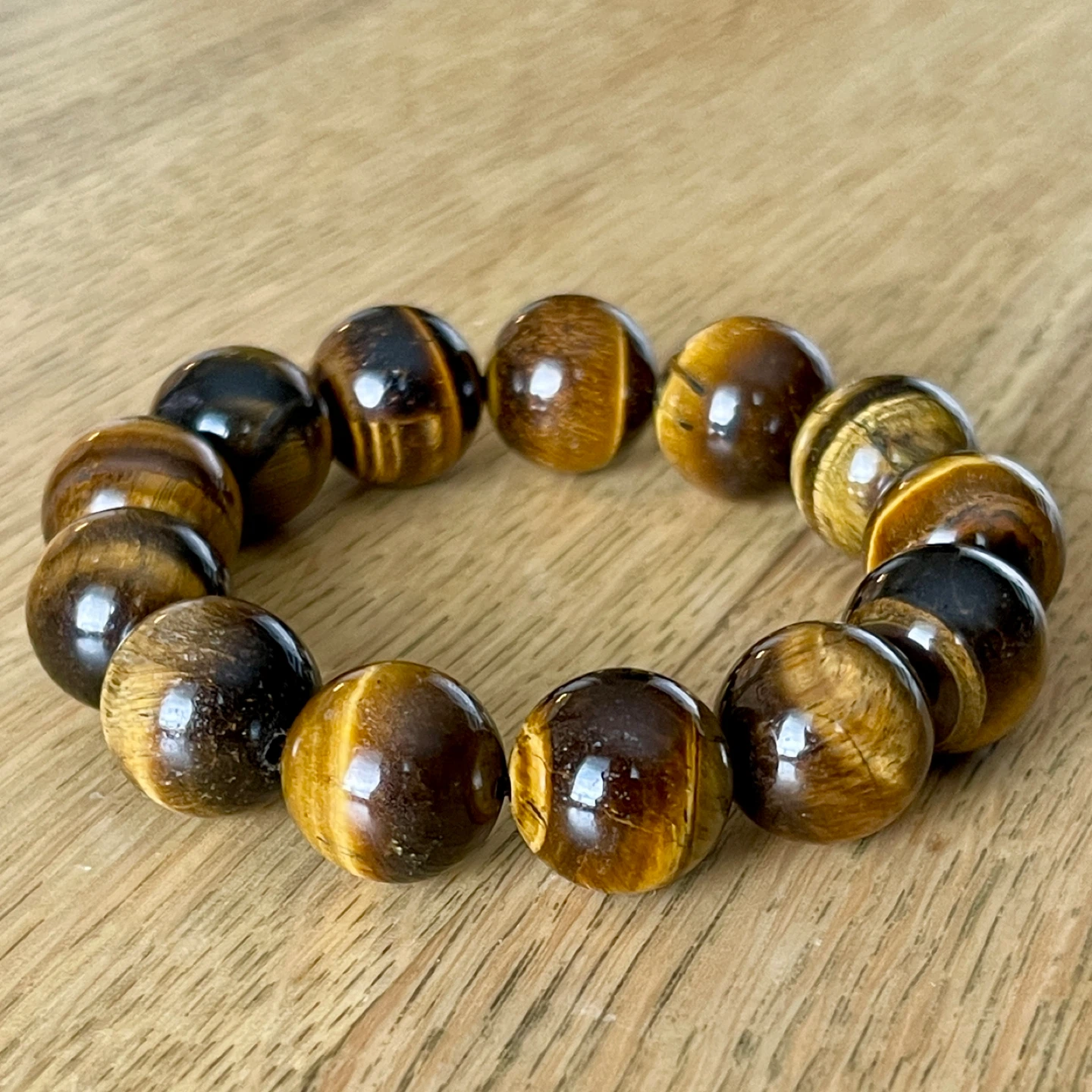 Yellow Tiger’s Eye bracelet (16mm bead) - photo 2