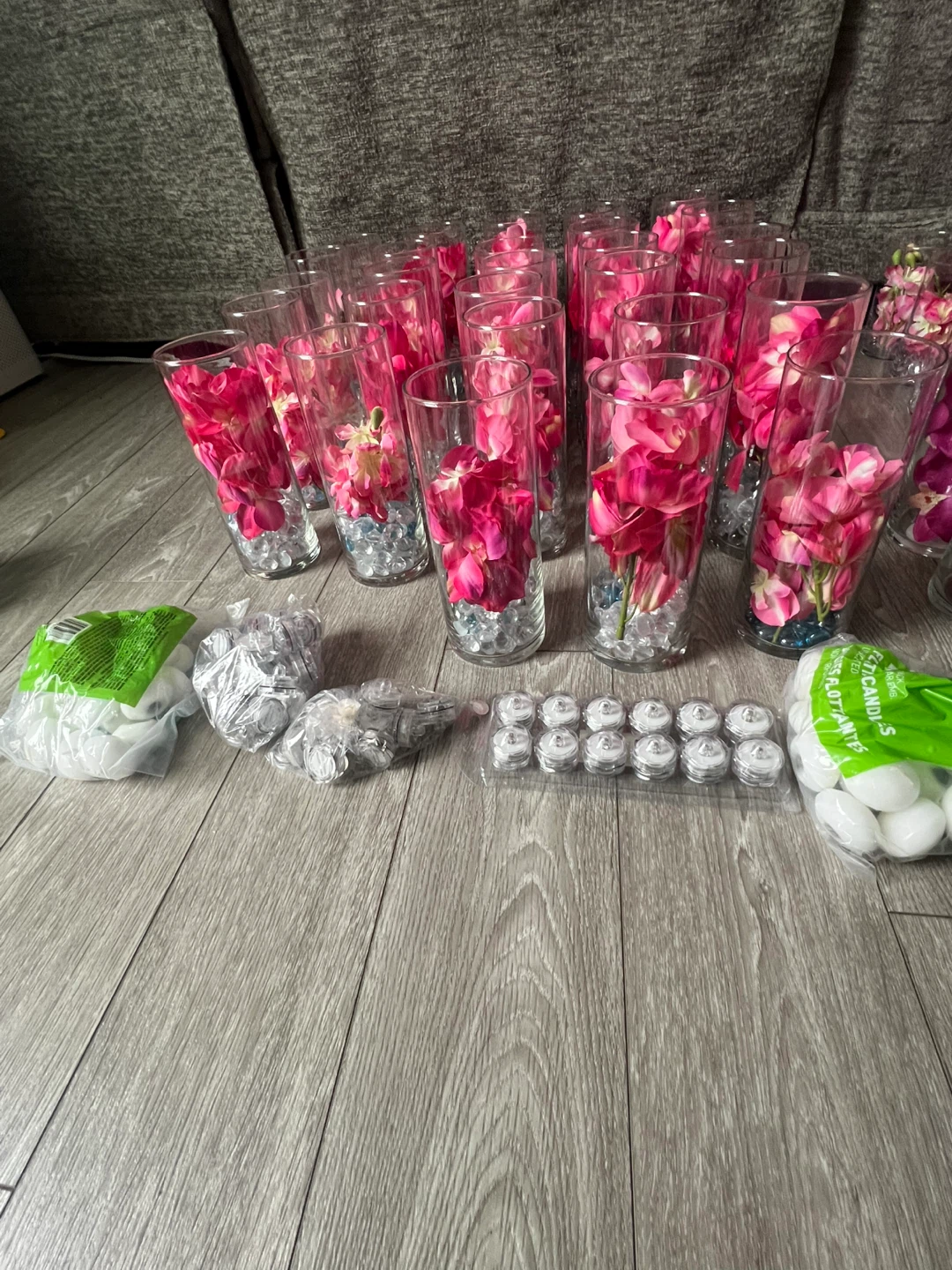 Set of Wedding centrepieces vases of Flower Arrangements - photo 3