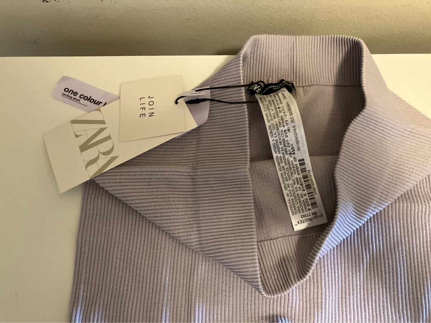 Zara Limitless Contour Collection Cycling Shorts Lilac M