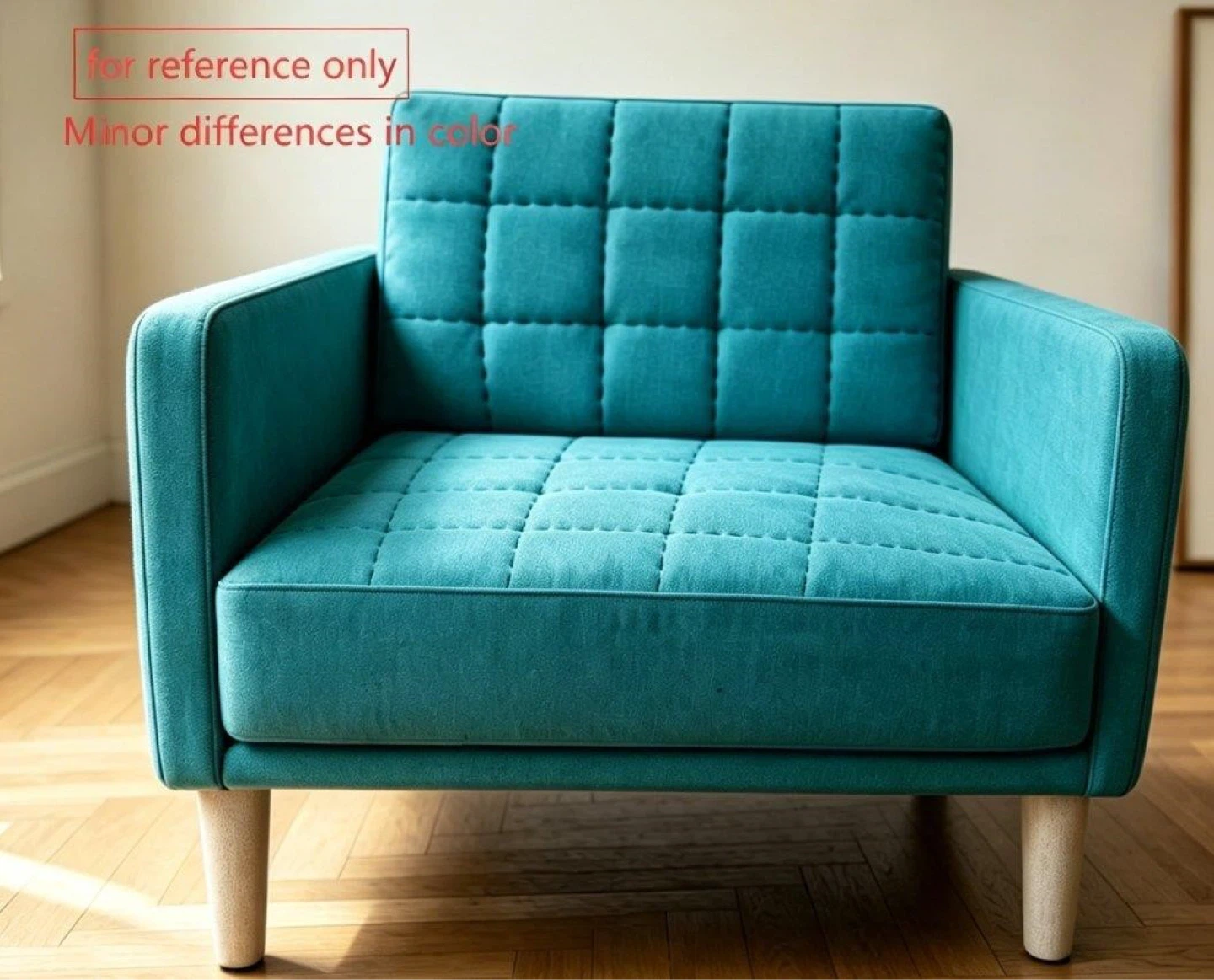 Teal Accent Chair with Tufted Seat new in box