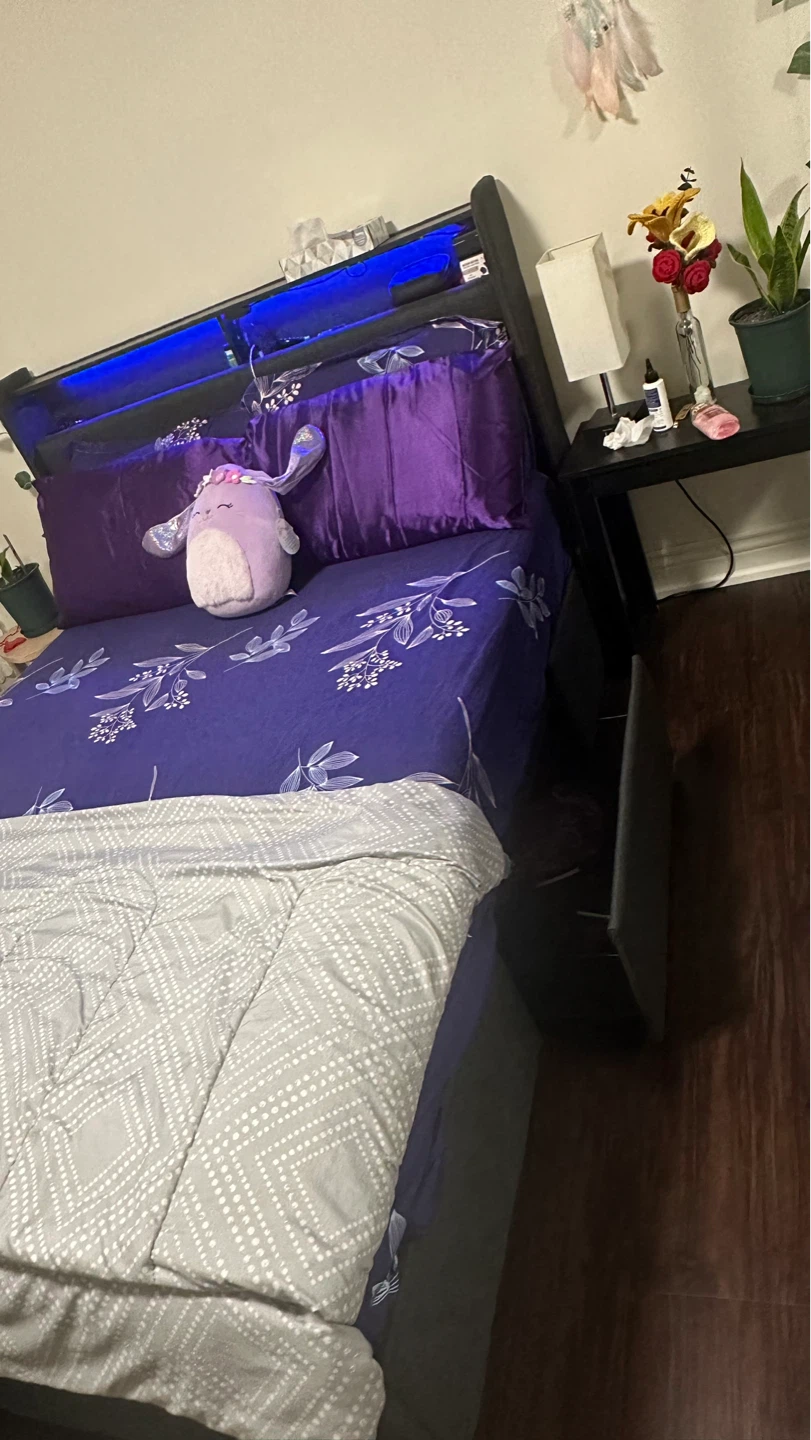 4 Storage Bed Frame with LED Lights - photo 4