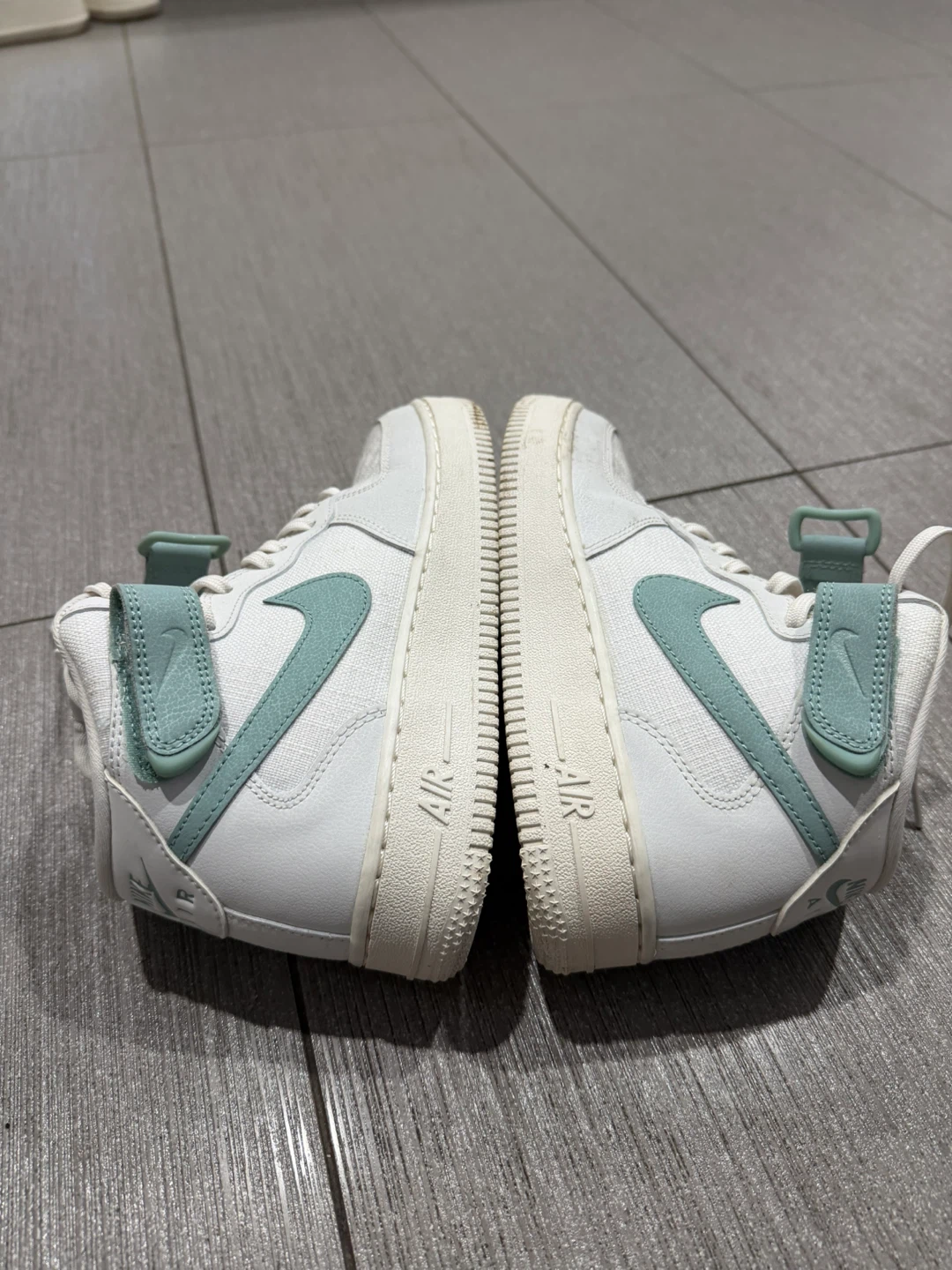 Nike Air Force 1 Mid Shoes White Teal - photo 2