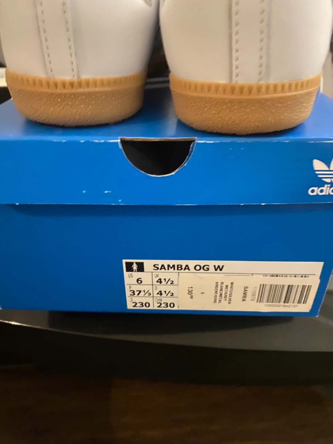 Adidas Samba OG W White Silver Gum Sole - photo 4