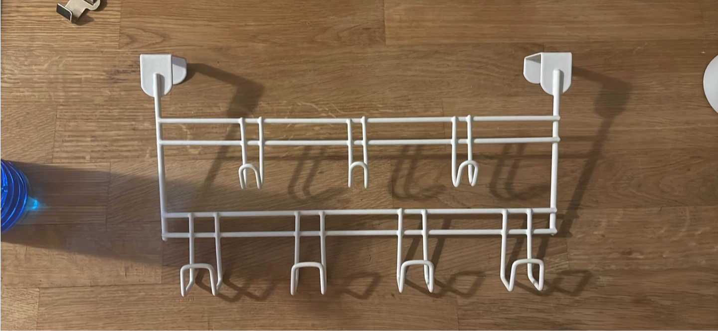White Over-the-Door 6-Hook Organizer