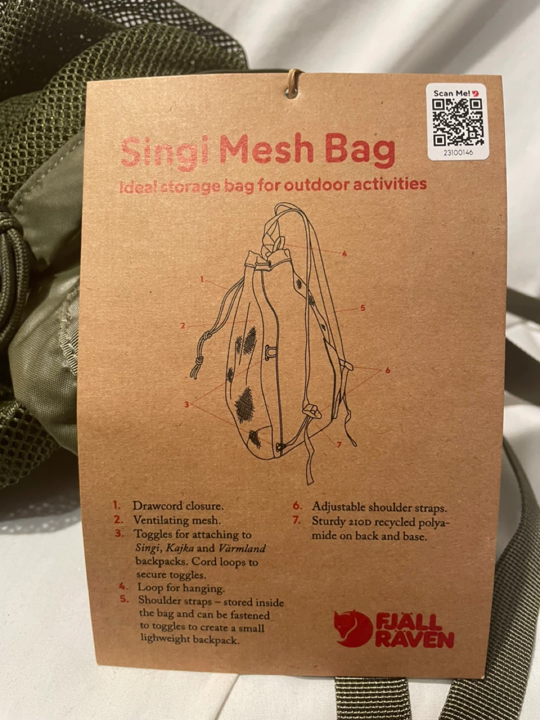 Fjällräven Singi Mesh Bag - Green - photo 5