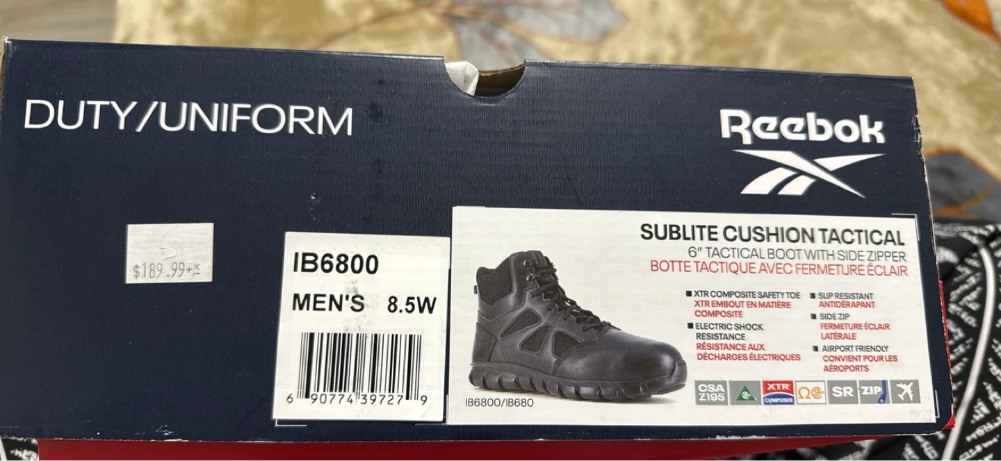 Reebok Sublite Cushion Tactical 6" Work Boots Men's 8.5 - photo 4