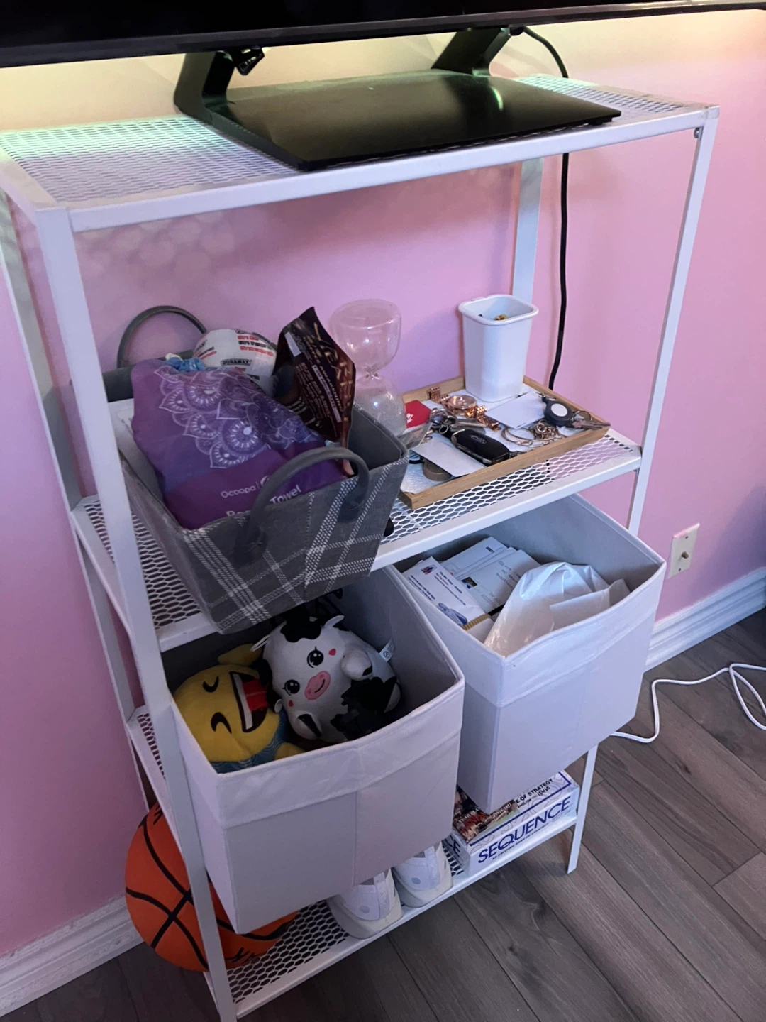 White metal shelving unit - photo 2