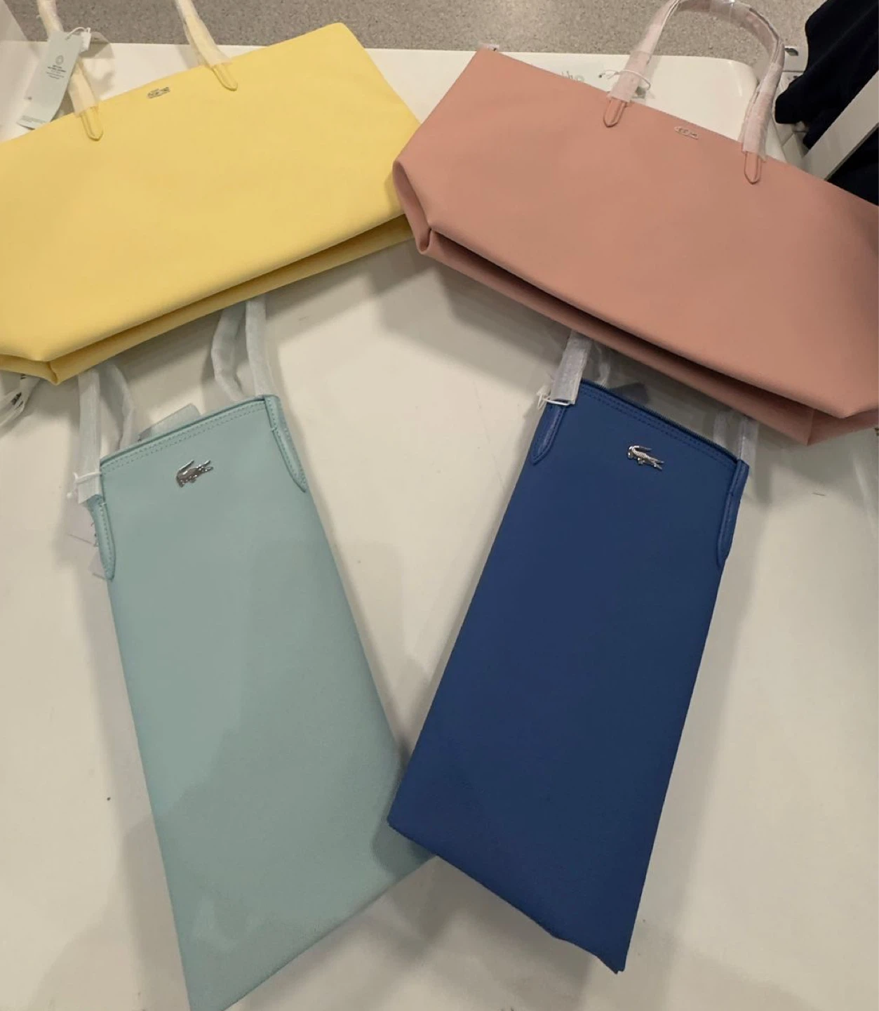 Lacoste Tote Bag - Royal Blue, Beige , Yellow - photo 3