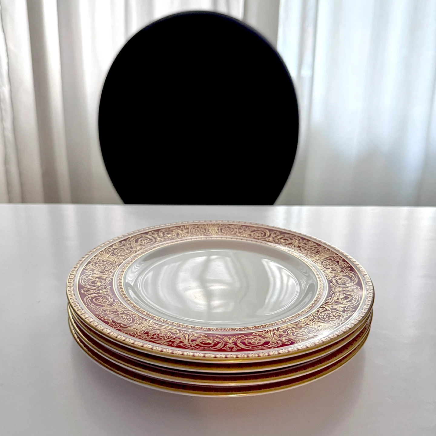 Set of 4 Royal Doulton Red Buckingham 8” plates - photo 3