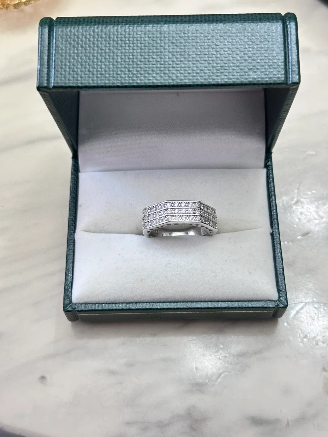 Set of 2 Sterling Silver Rings with Cubic Zirconia - photo 3