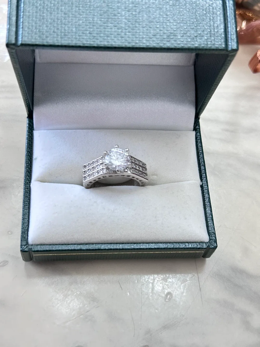 Set of 2 Sterling Silver Rings with Cubic Zirconia - photo 5
