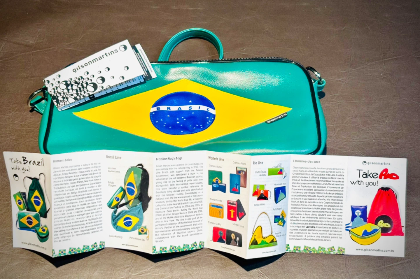 NEW Brazil Flag Shoulder Bag by designer Gilson Martins