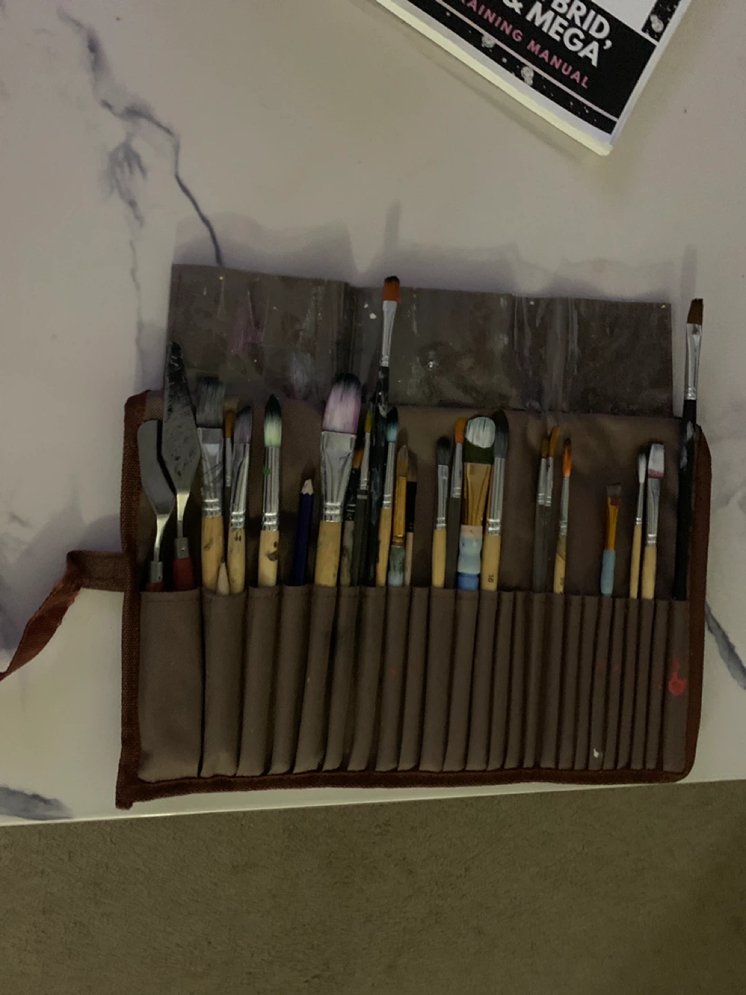 Art Brush Roll and Palette Knives Set - photo 2