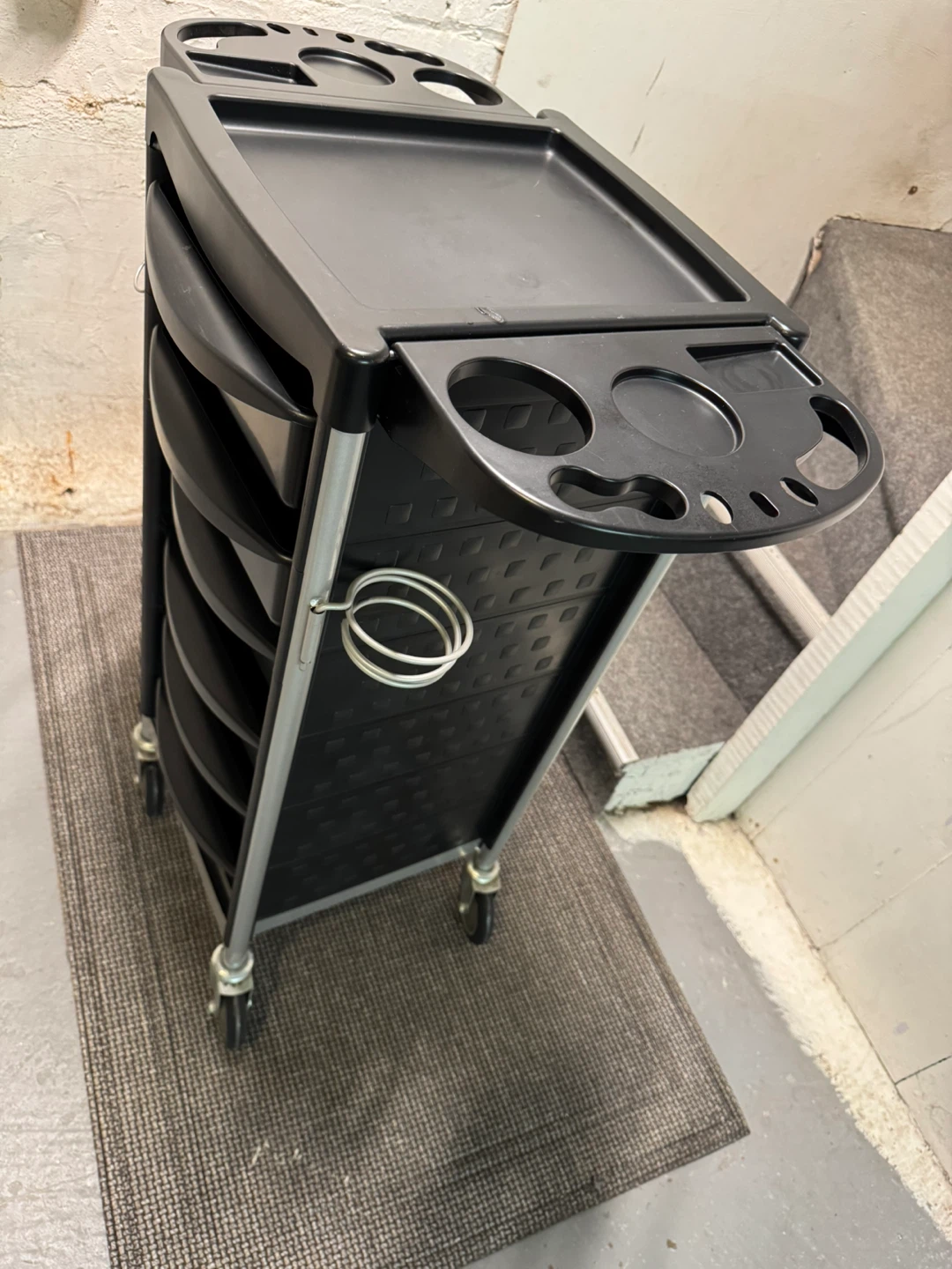 Black Salon Trolley Cart with 6 Drawers - photo 4