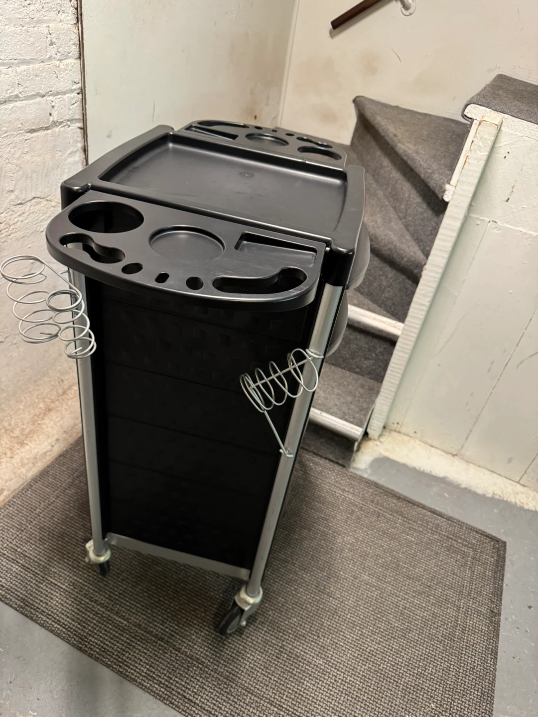 Black Salon Trolley Cart with 6 Drawers - photo 5