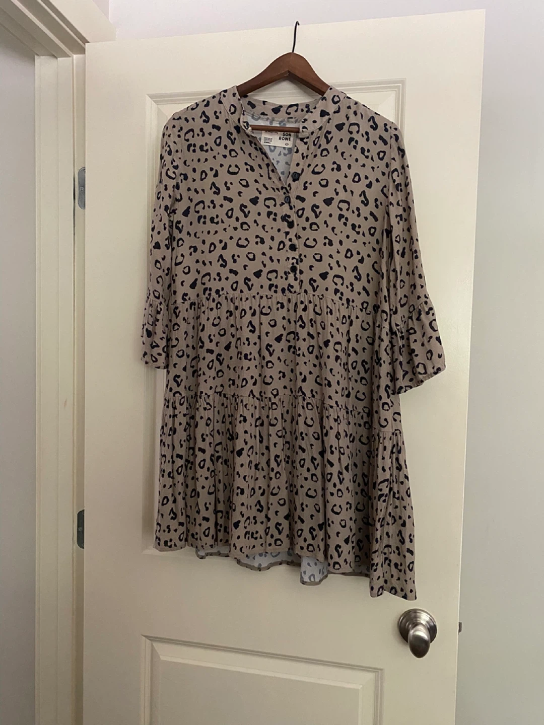 Jackson Rowe Malad Leopard Print Boho Chic Mini Dress - photo 3