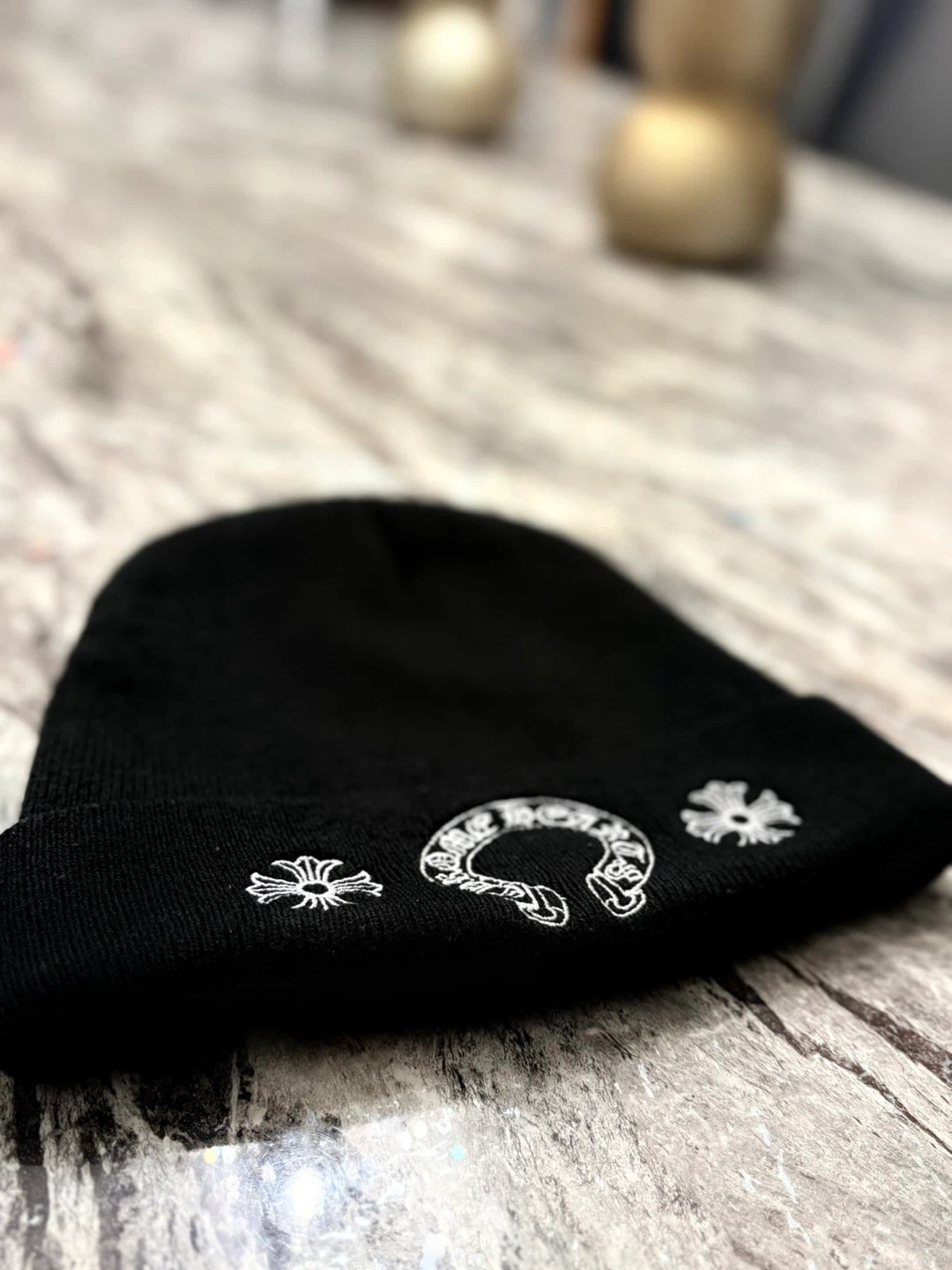 Black Chrome Hearts Beanie - photo 2