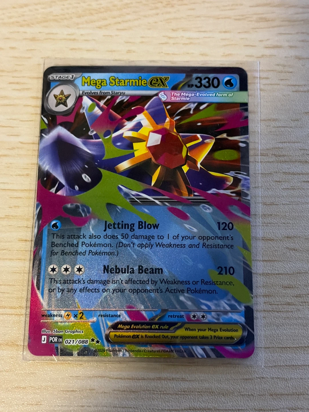 Pokemon Mega Starmie EX Trading Card