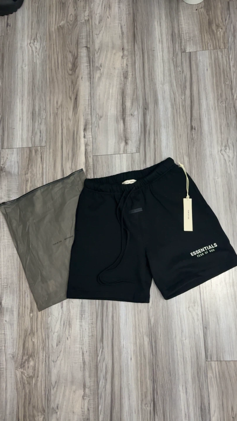 Fear of God Essentials Black Shorts