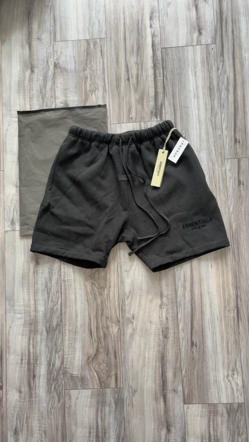 Fear of God Essentials black shorts