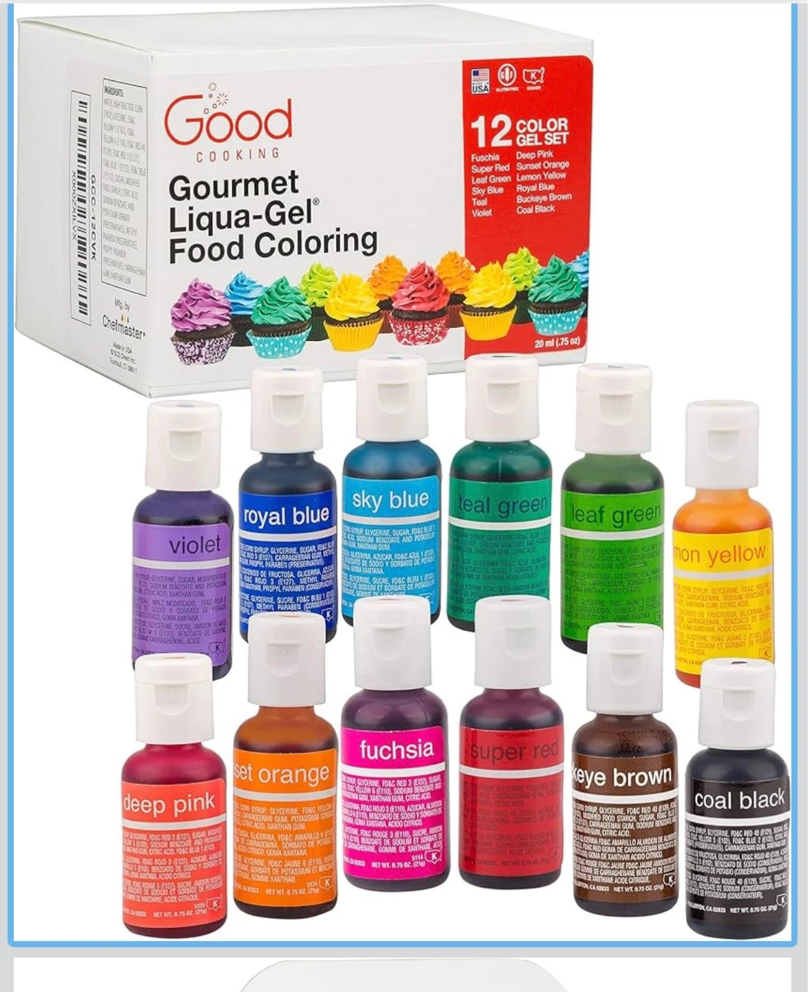 Good Cooking 12-Color Gel Food Coloring Set - photo 2