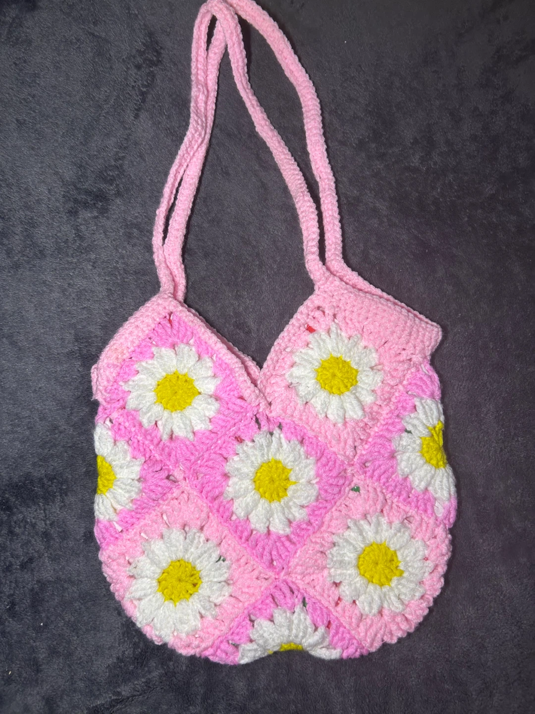Pink Crochet Daisy Bag - photo 4