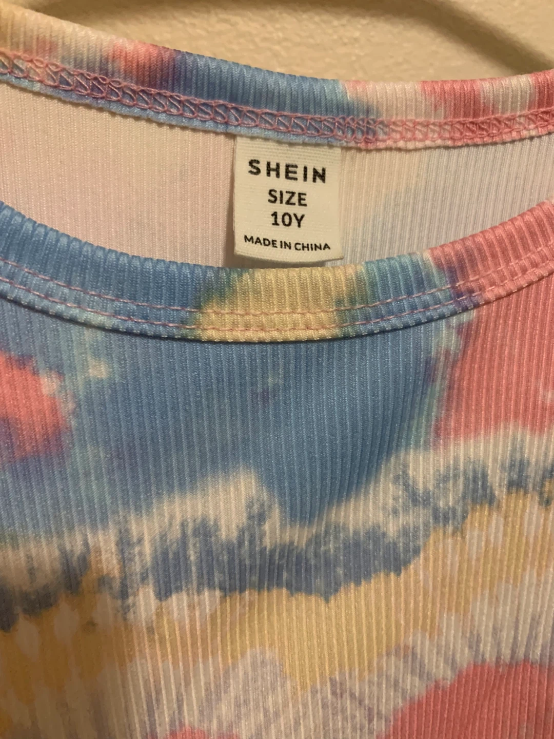 SHEIN Tie-Dye Heart Crop Top Size 10Y - photo 2