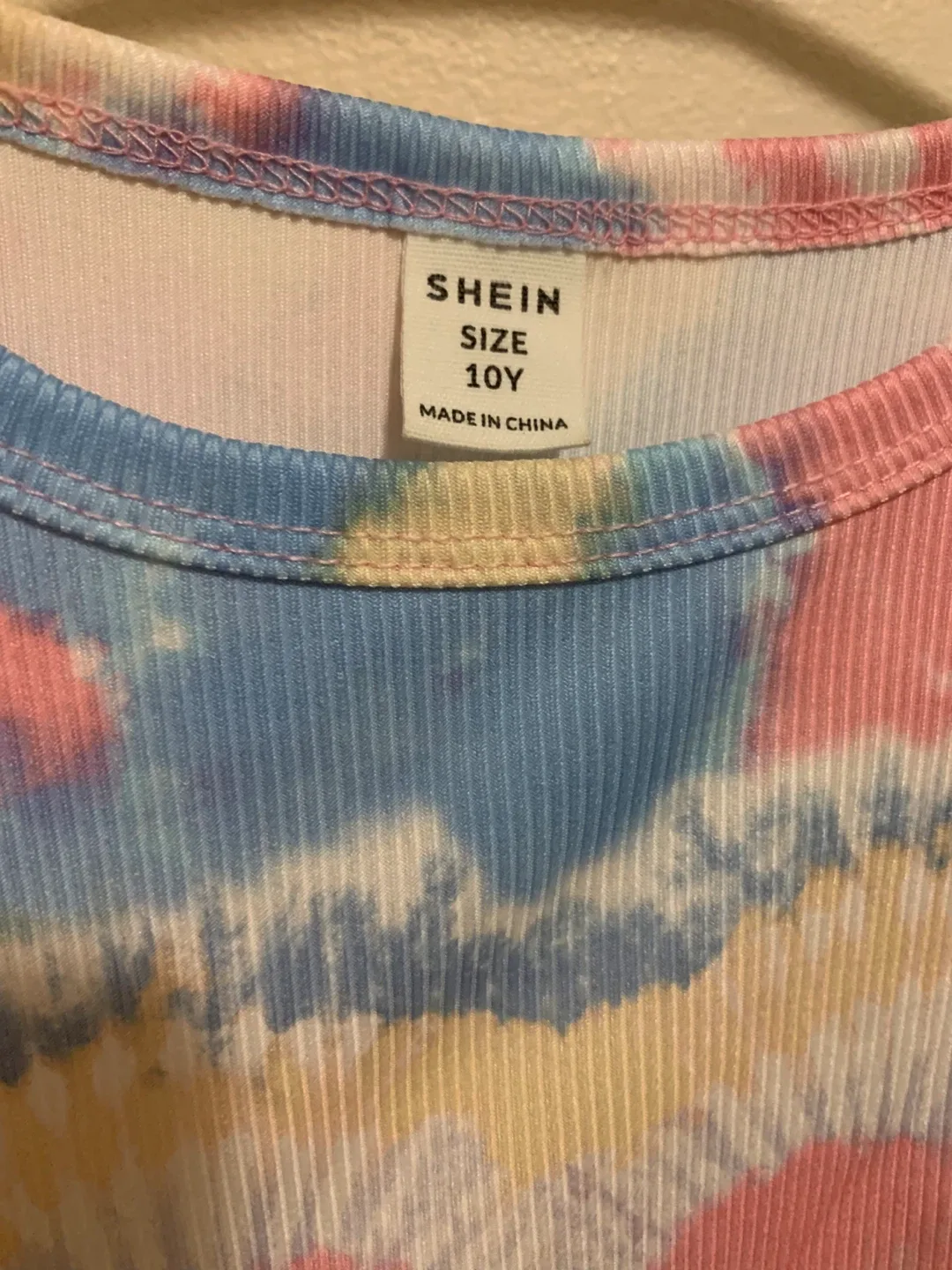 SHEIN Tie-Dye Heart Crop Top Size 10Y - photo 2