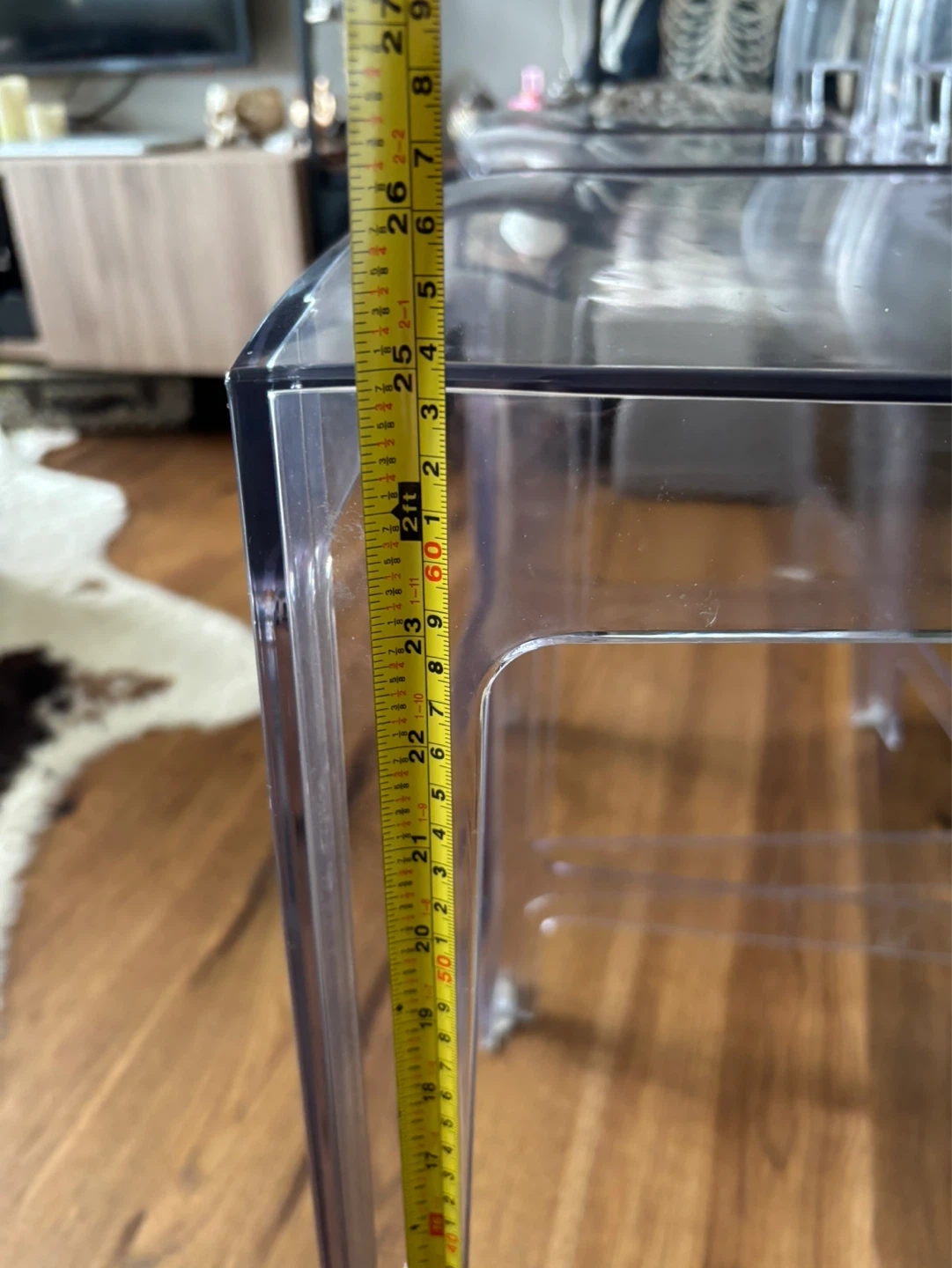 Set of 3 Clear Acrylic Bar Chairs - photo 2