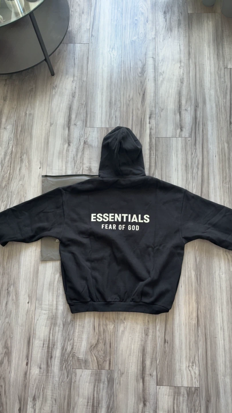 Black Fear of God Essentials Hoodie - photo 2