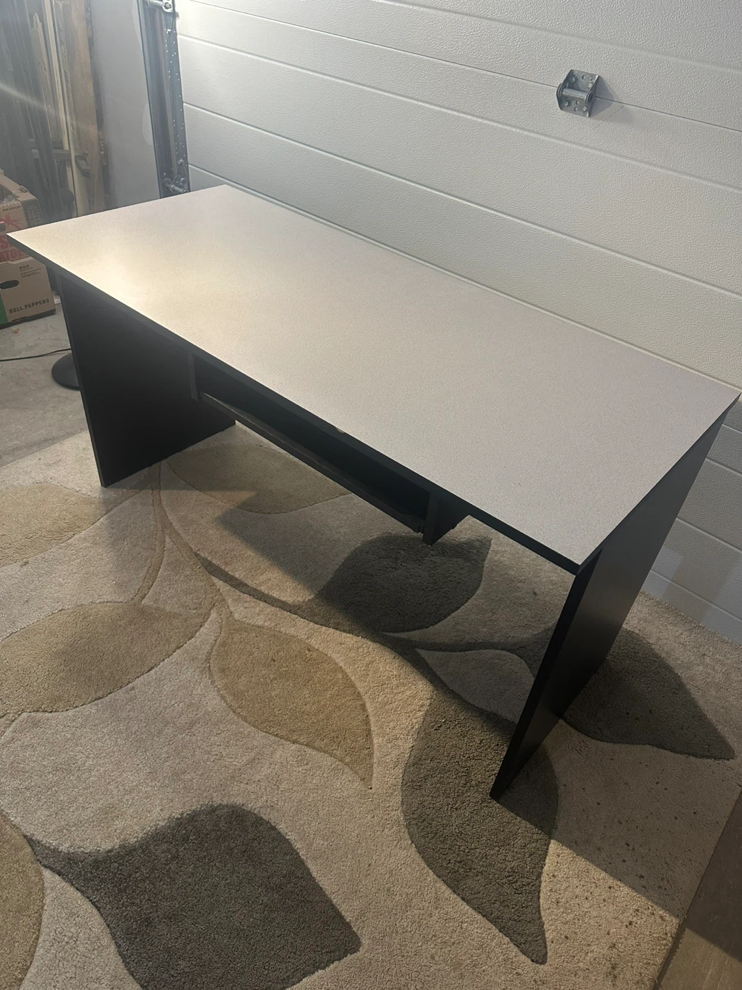 Black and Grey Office Desk with Keyboard Tray - photo 2