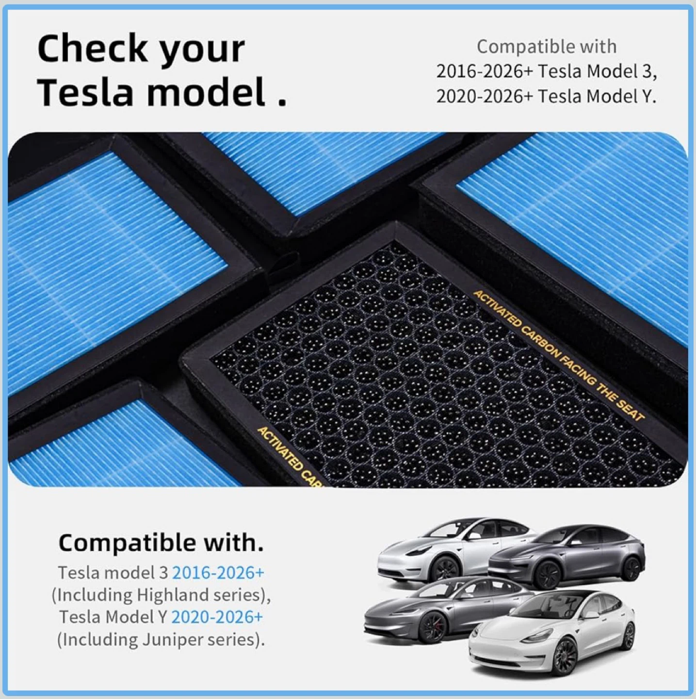 CyberBeans HEPA Cabin Air Filter for Tesla Model 3 & Model Y - photo 4