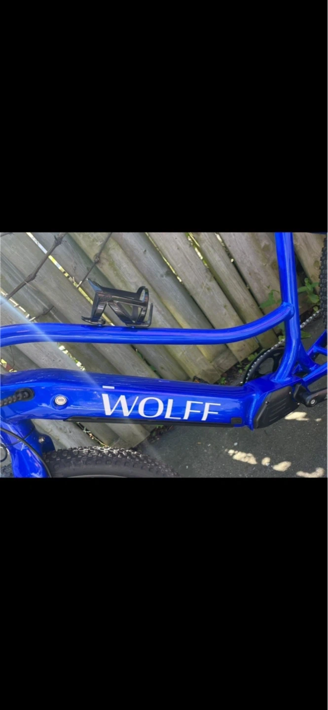 Wolff Sapphire Blue Electric Bicycle with Cargo Rack - photo 4