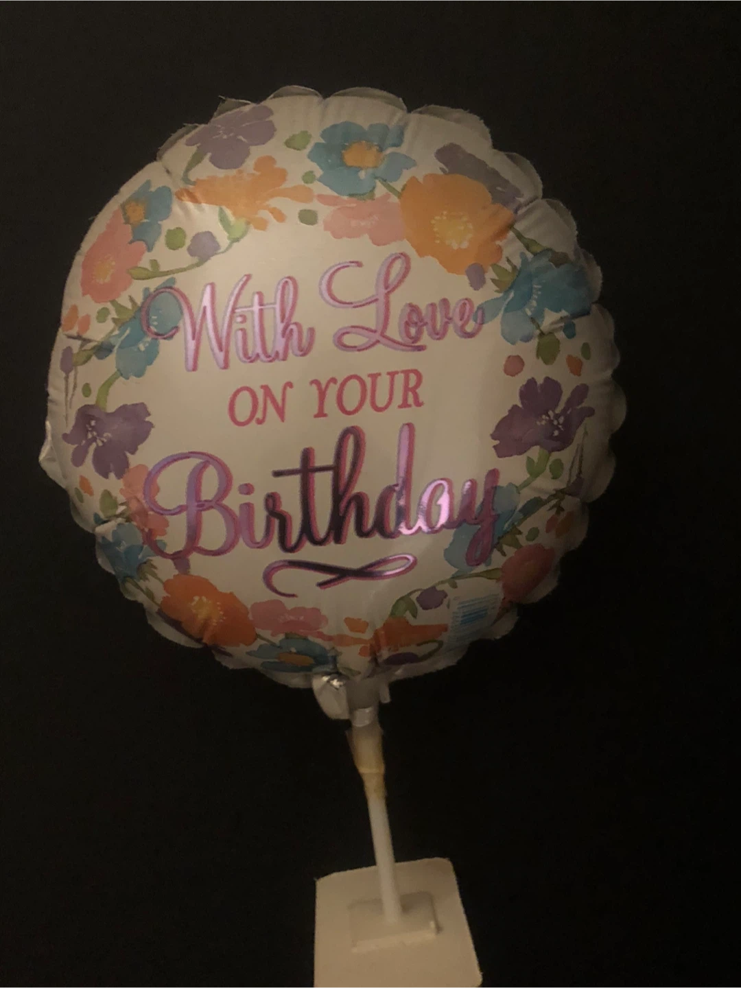 Birthday Balloon with "With Love" message