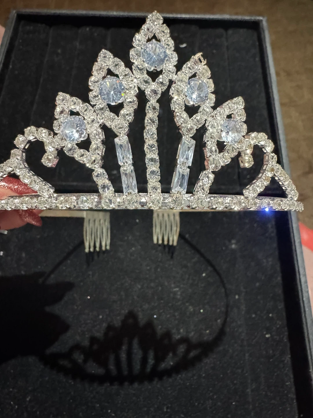 Rhinestone Tiara with Combs