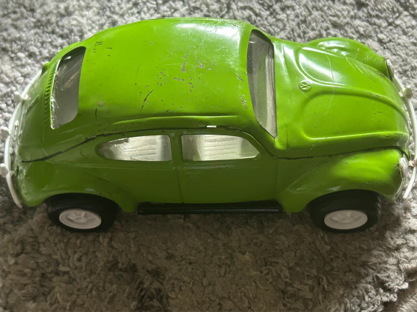 Tonka 1960s Vintage Lime Green VW Pressed Steel Beetle