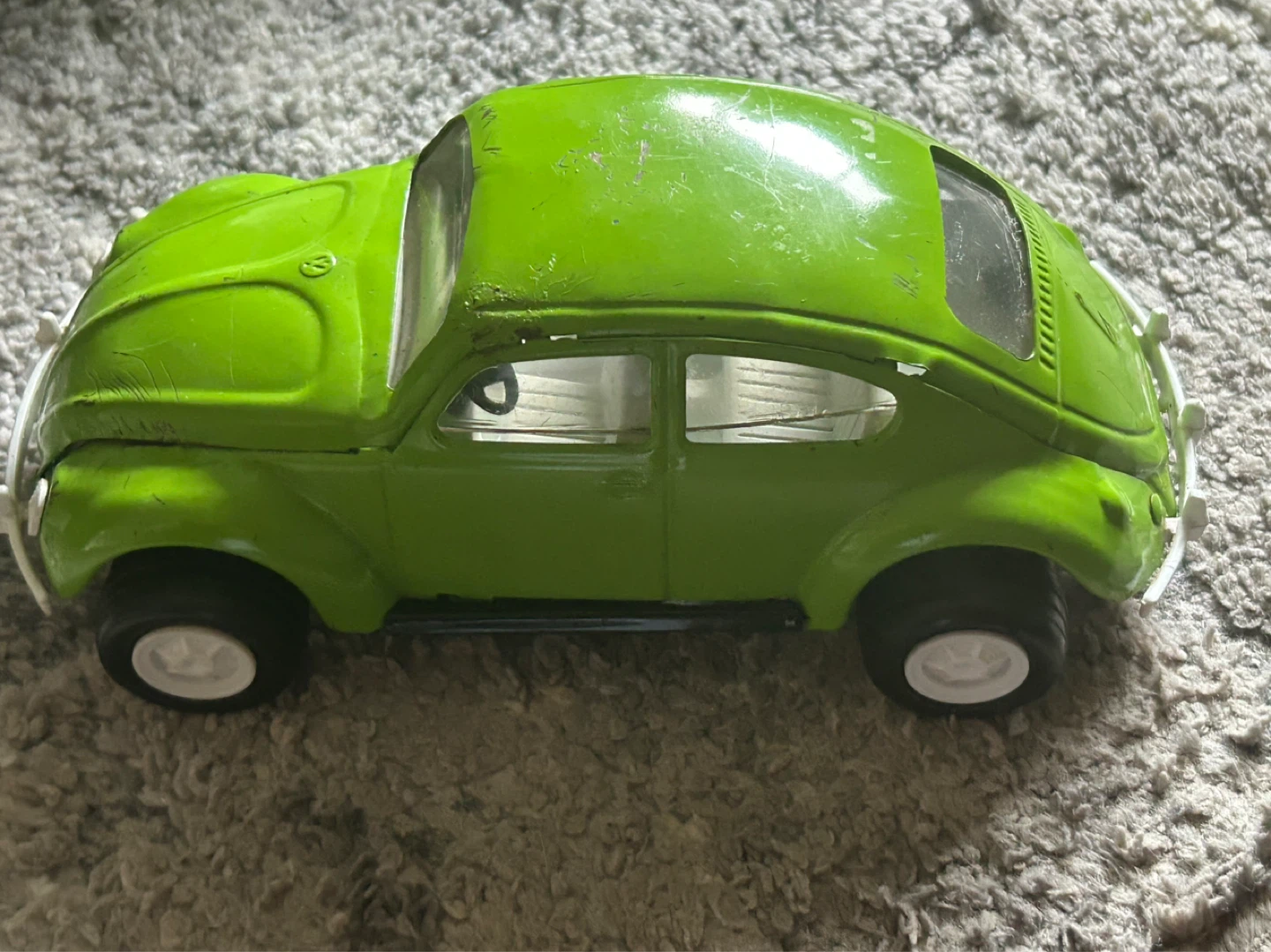 Tonka 1960s Vintage Lime Green VW Pressed Steel Beetle - photo 2