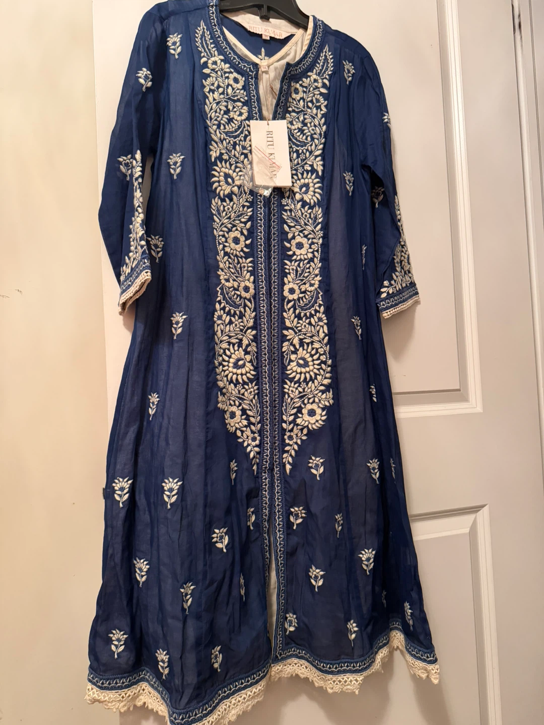 Ritu Kumar Blue Embroidered Kurti - photo 2