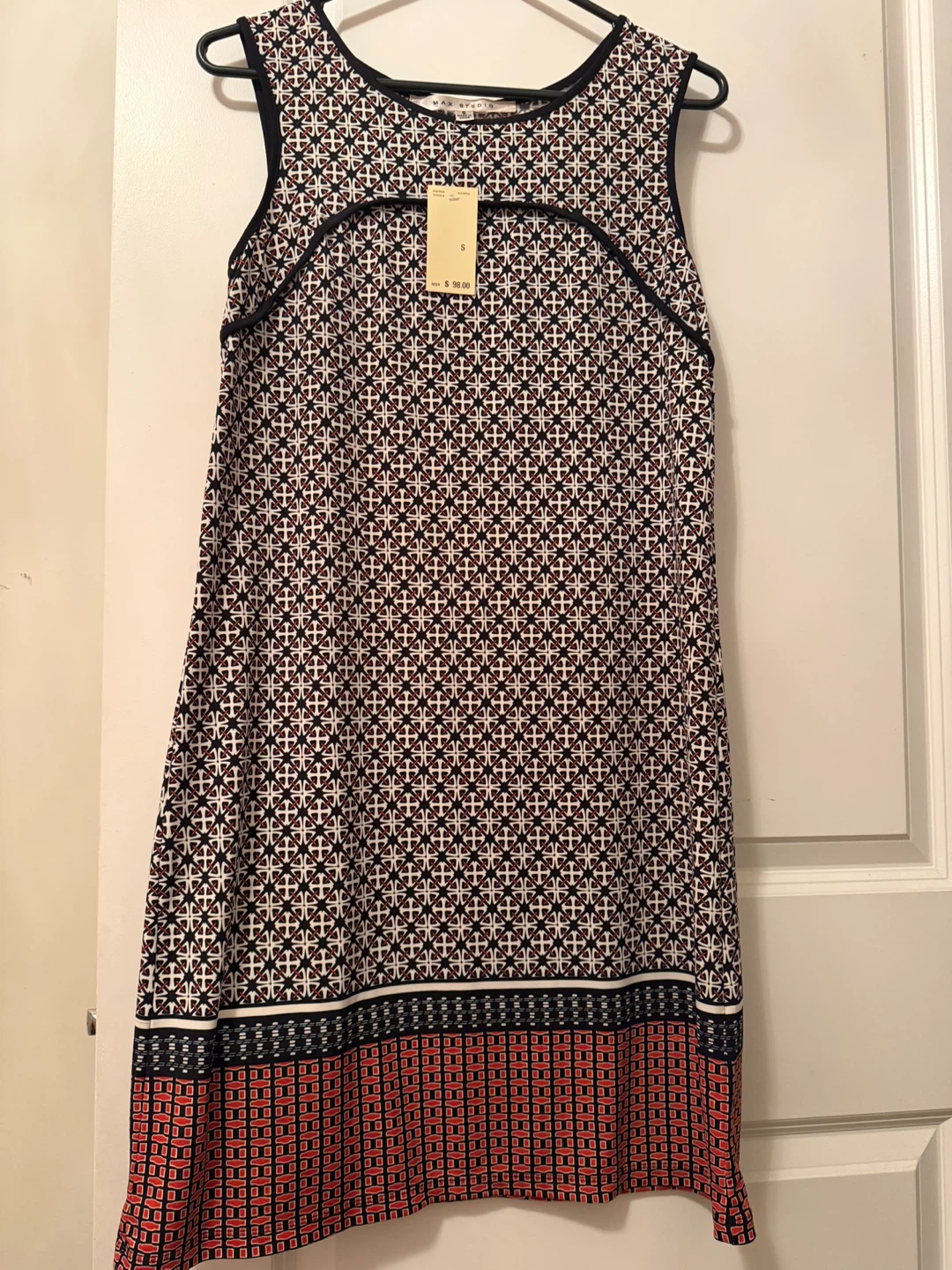 Max Studio Sleeveless Geometric Print Dress Size S