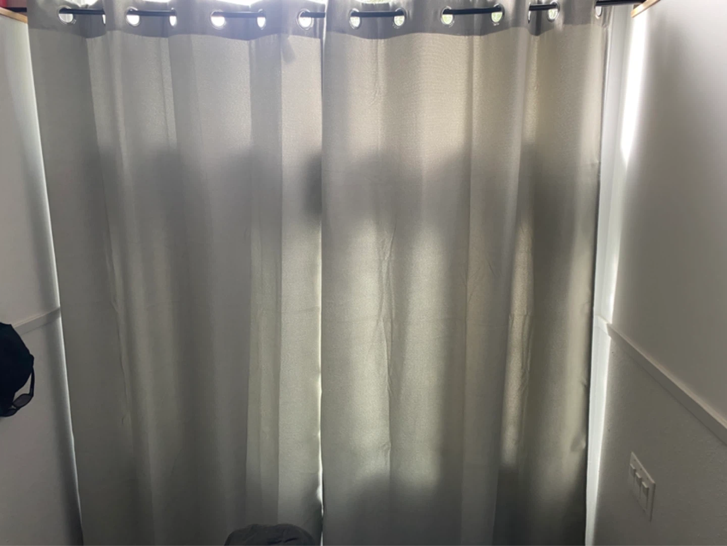 Light Grey Grommet Curtains (2 Panels)