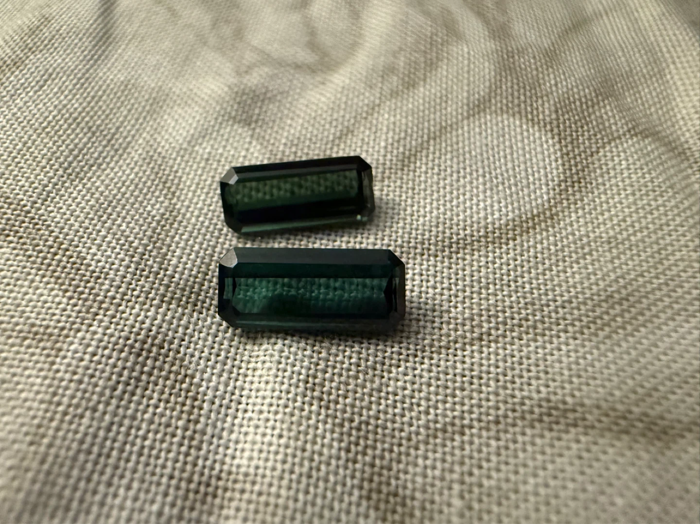 Emerald Cut Green Tourmaline Gemstones (2)