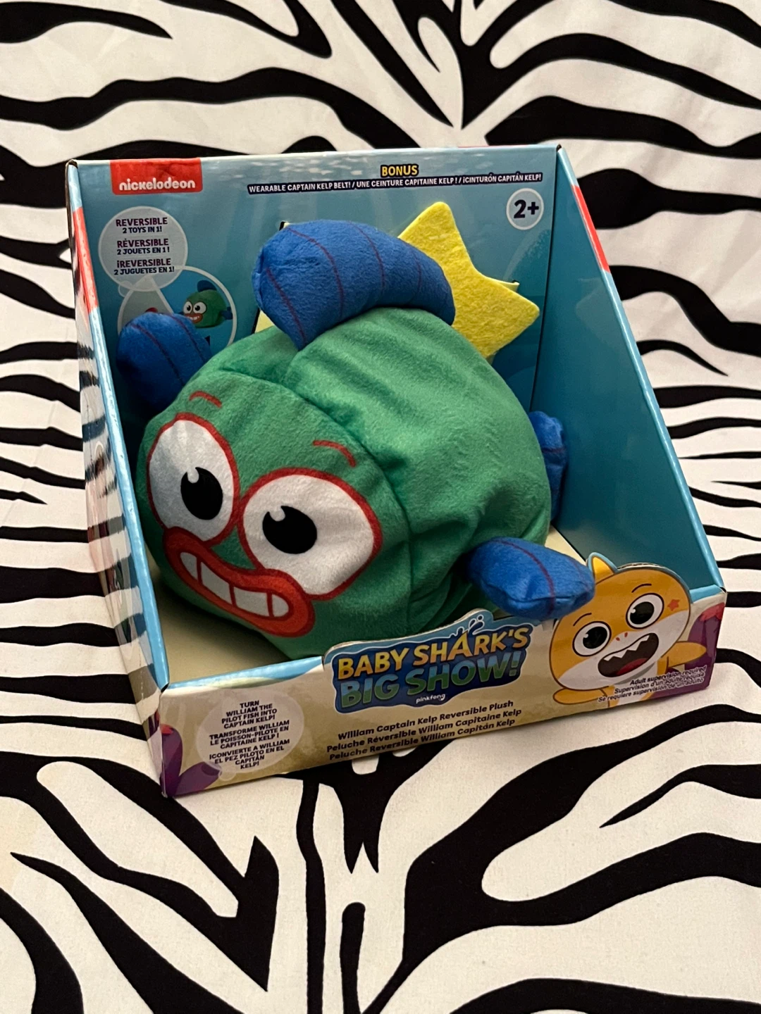 🩵 WowWee Baby Shark's Big Show! reversible plush toy 🩵