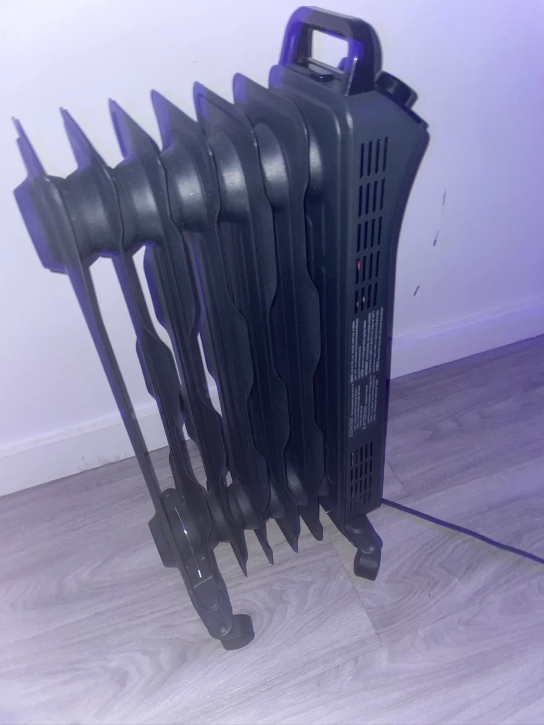 Black Oil-Filled Radiator Heater