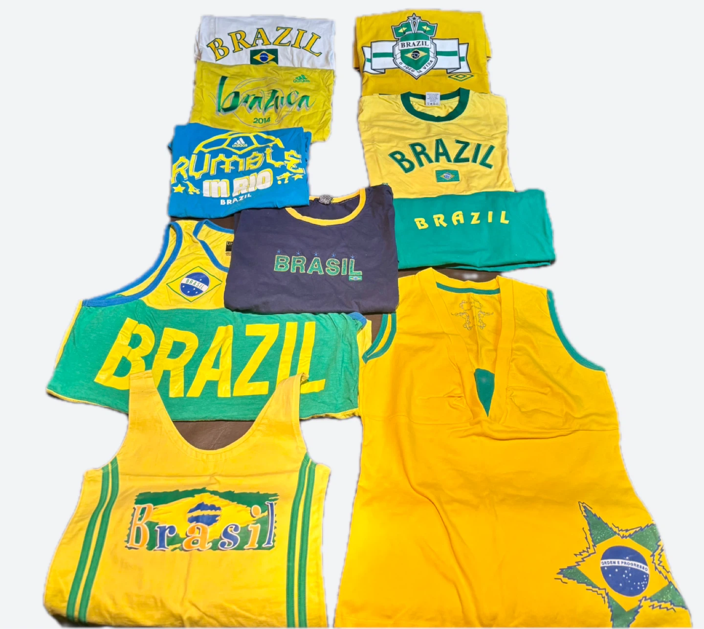 Collection of Brazil Themed T-shirts and Tank Tops
