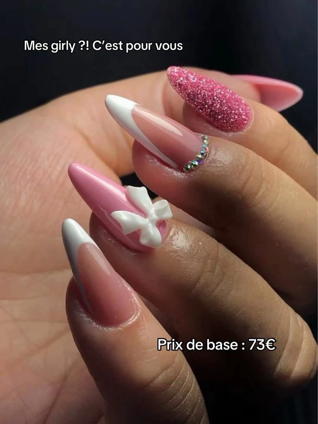 Custom French Tip Nails - photo 2